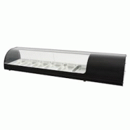 Vitrine réfrigérée pour tapas avec 4 gn 1/3 verre courbe - 1455x400x285 mm - 160 W 230/1V - 13C62144 Eurast - inox 13C62144 Vitrine réfrigérée pour tapas avec 4 gn 1/3 verre courbe - 1455x400x285 mm - 160 W 230/1V - 13C62144 Eurast - inox 13C62144