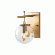WellHome - Applique murale couleur or 15x20x15cm Baikal - doré métal WH3414