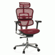 Chaise de bureau / Fauteuil de direction ERGOHUMAN GEN2 Tissu maille rouge hjh OFFICE - rouge polyester 652280