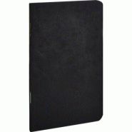 Clairefontaine Lot de 5 Carnet Age Bag 9x14, 96p./48 feuilles 90 g/m² piquées, couv. Coloris noir, ligné - 3329687341617