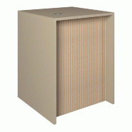 Comptoir taupe et Vertigo T01 MDF naturel et taupe avec tiroir 60x70x90cm