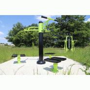 Appareil de fitness en acier galvanisé thermolaqué avec accessoires et application mobile - Gamme Fitness - Détente - LE TRIPLE TWISTER Appareil de fitness en acier galvanisé thermolaqué avec accessoires et application mobile - Gamme Fitness - Détente - LE TRIPLE TWISTER