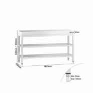 GGM Gastro Tables Inox de Travail Centrales Premium avec 2 étagères - Profondeur 700 mm - ATK147ZB - 4063326275923 GGM Gastro Tables Inox de Travail Centrales Premium avec 2 étagères - Profondeur 700 mm - ATK147ZB - 4063326275923