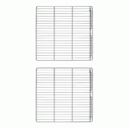 Grilles clayette acier plastifié 530 x 550 mm - 30 kg - lot de 2