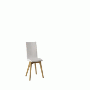 Itamoby Chaise Trudy Pieds Chêne Coussin Blanc 01 - blanc VEXSEDIATRUDY-QN-01