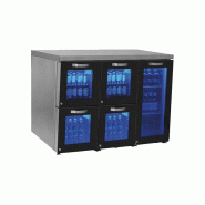 Réfrigérateur bar droite avec 1 porte battante en verre et 4 tiroirs en verre, 120 bouteilles 1380x500x875 mm - VIRTUS - 0615402665056