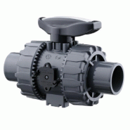 Robinet à tournant sphérique PVC mâles à coller EPDM - Référence 31VKDV032E - Diamètre 32mm - PN 16