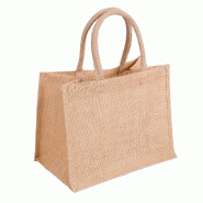 Sac cabas jute naturel 32+20x25cm - par 10