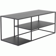 Table basse en métal 120 x 50 x 50 cm Staal Venture Home - noir 7340220835703