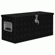 Vidaxl boîte en aluminium 80x30x35 cm noir 146442