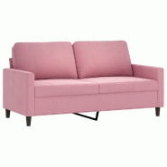 VidaXL Canapé à 2 places Rose 140 cm Velours Modèle Vermontix - 359202