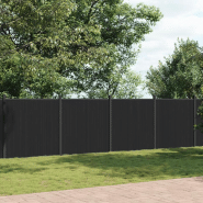 Vidaxl panneau de clôture gris 1391x186 cm wpc 3282796