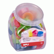 Apli Lot de 50 Ruban adhésif transparent, 19mm x 20m, mandrins fluos assortis - 8410782181460