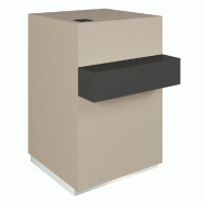 Comptoir Cage taupe repose sac noir 1 tiroir 1 tablette 60x60/76x93cm