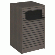 Comptoir Vertigo H T03 noir solo L60cm 1 tabl.Couliss.2tabl.Amovibles noyerfonc