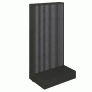 Gondole simple face Vertigo T01 MDF noir et noir 64x44x125cm