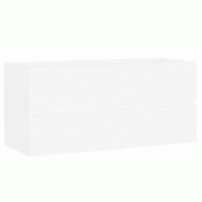 Helloshop26 - Armoire d'évier moderne rangement salle de bain 100 x 38,5 x 45 cm en bois d'ingénierie blanc 02_0047823 - blanc Bois massif 300023497