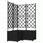 Helloshop26 - Lot de 3 cache-pots de jardin modernes extérieurs 80 x 80 x 143 cm en acier noir 02_0058539 - noir acier 3000240647666