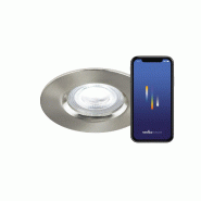 Nordlux Spot encastré DON SMART Colour Matière plastique Brossé Nickel, H.6.8 - IP65 - LED Module / Intérieur - gris 5704924007545