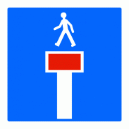 Panneau de signalisation C13C - Impasse avec issue pour piétons - Fabrication française Panneau de signalisation C13C - Impasse avec issue pour piétons - Fabrication française