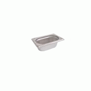Plateau gastronorme Comas GN 1/9 CM.17,6X10,8X6,5h en acier inoxydable 18/10 - gris Acier inoxydable 18/10 8425734105951
