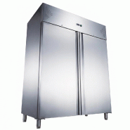 Romux® Armoire Réfrigérée Positive 2 Portes 134 cm avec Refroidissement Froid Ventilé en Acier Inox avec Capacité de 1200 L - 6 Étagères et 40