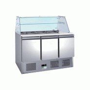 Saladette vitre droite 368 l 3 portes int/ext inox série star AFI