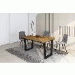 SKRAUT HOME - TABLE À MANGER, MEUBLE SALLE À MANGER, 140X90X74CM, POUR 6 PERSONNES, MEUBLES DE SALON, STYLE INDUSTRIEL, CHÊNE