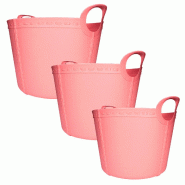 SP BERNER Set 3 Life story paniers 40l/25l/15l rose clair - rose plastique PK5893
