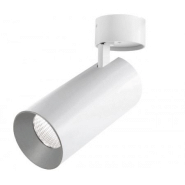 Spot fixation en saillie hidra led cob 18 w 1575 lumens cri80 3000k -angle 30º- coloris blanc extérieur et gris argent