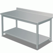 TABLE INOX DÉMONTABLE LARGEUR 600 MM AVEC OU SANS DOSSERET