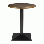 Table ronde Bolero Complete effet bois foncé 600mm - noir HW853 Table ronde Bolero Complete effet bois foncé 600mm - noir HW853