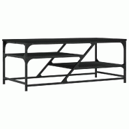 VidaXL Table basse noir 100x49x40 cm bois d'ingénierie Modèle Atlas Master Design Plus - 835344