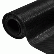 Vidaxl tapis en caoutchouc antidérapant 1,5x2 m 3 mm nervure fine 143951