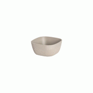 ADRIER - CC-0005-BEIG - (Pack de 24 unités) - Bol carré - 11,5 x 11,5 cm x 5,5 cm - beige plastique CC-0005-BEIG