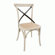 Chaises en chêne avec dossier croisé sable - Lot de 2 - DR306 | Bolero
