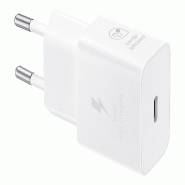 Chargeur rapide Samsung, USB-C, 25W avec câble de données, Blanc - blanc EP-T2510XWEGEU