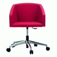 Fauteuil d'accueil sur roulettes ALIAS - Officity. - Vanille_0