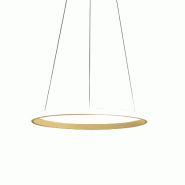 Gea Luce Suspension Iole S/1 - Structure En Aluminium Doré Brossé, Led 28W 1400Lm 3000K, Gradable Phase Cut+Push - Design Gealuce - doré IOLE S/1 -