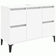 Helloshop26 - Meuble d'évier armoire de lavabo 80 x 33 x 60 cm bois d'ingénierie blanc 02_0006810 - 3000370047763 Helloshop26 - Meuble d'évier armoire de lavabo 80 x 33 x 60 cm bois d'ingénierie blanc 02_0006810 - 3000370047763