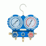 Manomètre 2 voies en coffret (R1234yf) - jeu de 3 flexibles 1,5 m - coupleurs automobiles 1/4" M