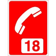 Panneau de signalisation - telephone 18