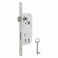 Serrure encastrable NF à clé pour porte de chambre, axe 40mm, bouts ronds, blanc, 1 clé - THIRARD - blanc 3150260615029 Serrure encastrable NF à clé pour porte de chambre, axe 40mm, bouts ronds, blanc, 1 clé - THIRARD - blanc 3150260615029