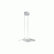 Suspension LED 30 W en acrylique transparent, design moderne, diamètre 50 cm, 2046 lm, lumière chaude 3000 K, hauteur réglable jusqu'à 150 cm - Pe