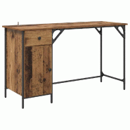 VidaXL Bureau d'ordinateur avec tiroir Bois Ancien 131 x 48 x 75 cm Modèle Orion Horizon - 882832