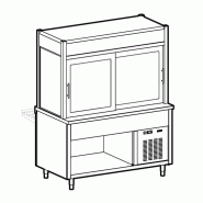 Vitrine réfrigérée 2 niveaux - plan réfrigéré sur armoire ouverte - capacité 5x GN 1/1 - VIRTUS IIA5047 Vitrine réfrigérée 2 niveaux - plan réfrigéré sur armoire ouverte - capacité 5x GN 1/1 - VIRTUS IIA5047