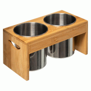5FIVE - Égouttoir à couverts en bambou et Acier Inoxydable - beige inox JJ4362