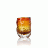 Bazar Bizar Tumbler en verre 8.5x8.5x10.5 cm ambre - doré verre INGC027Am