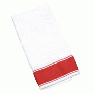 Boîte de 10 serviettes gastro en coton avec bordure rouge - 500 x 350 mm - Olympia Boîte de 10 serviettes gastro en coton avec bordure rouge - 500 x 350 mm - Olympia
