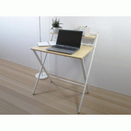 Bureau droit professionnel - Bureau individuel pliable Homéa pour home office - pas cher Bureau droit professionnel - Bureau individuel pliable Homéa pour home office - pas cher